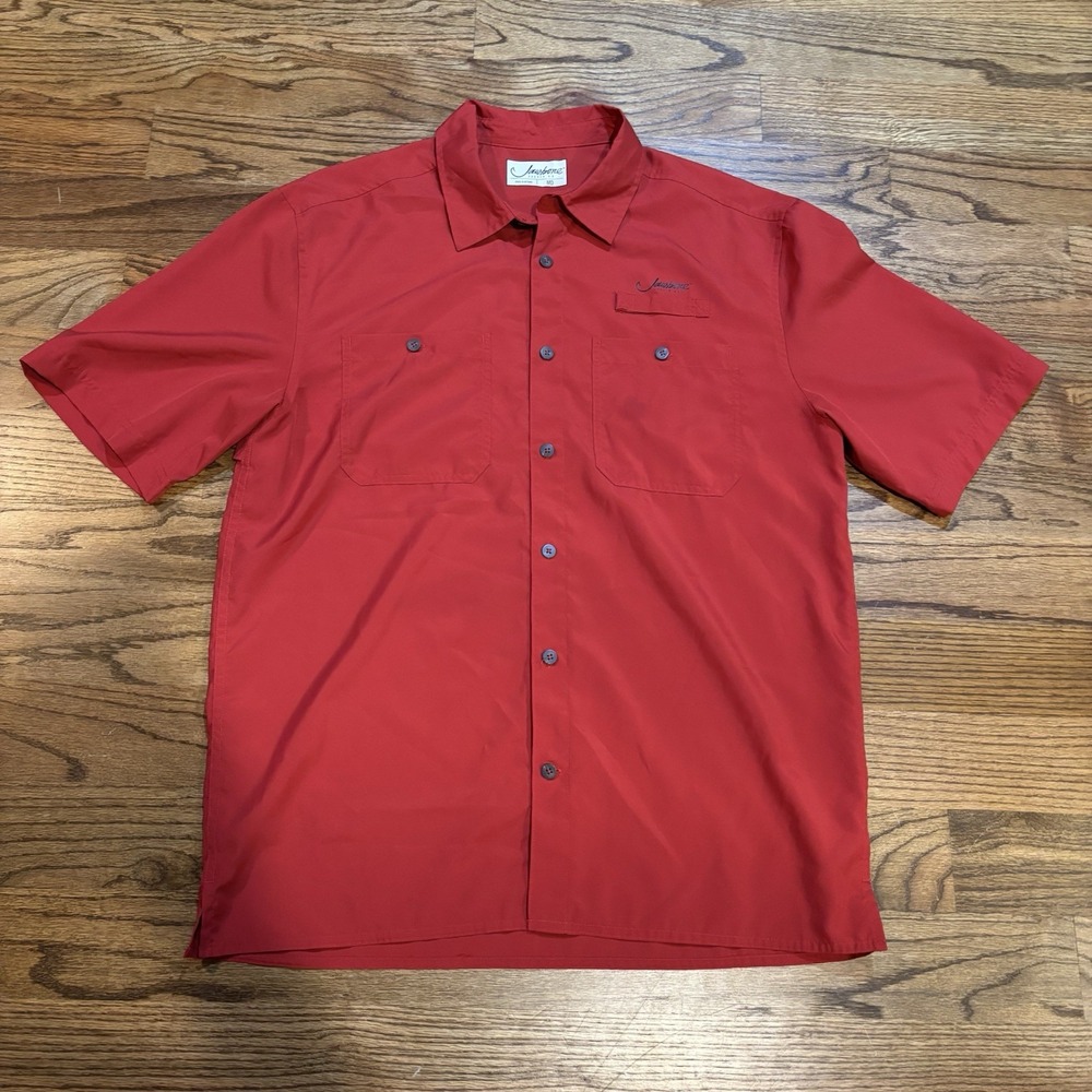 Jawbone Tactical Shirt Men's M Short Sleeve Red Vented Fishing Outdoor Button Up